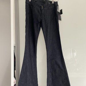 NWT Women's William Rast Dark Wash Flare Jeans Size 24